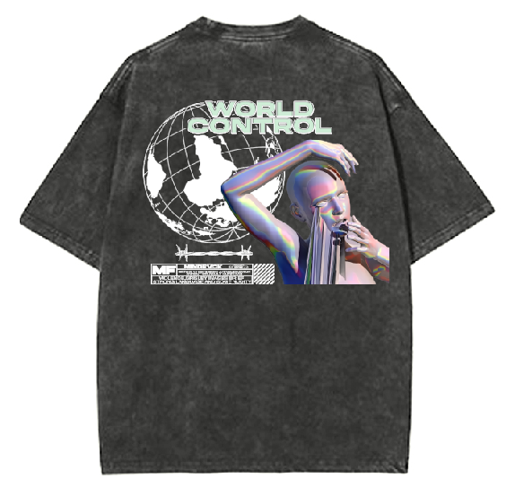 "World Control" Tee - Black & White